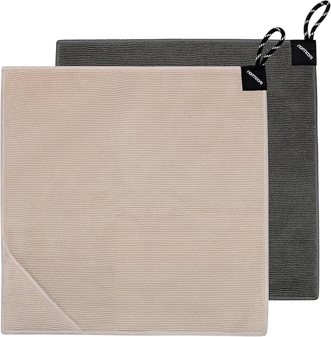 Normcore Barista Cleaning Towels 2 Packs, Microfiber Barista Cloth Set with 2 Color Assorted, Espresso Bar Accessories for Clean Steam Wand, Espresso Machine, Microfiber Cleaning Cloth