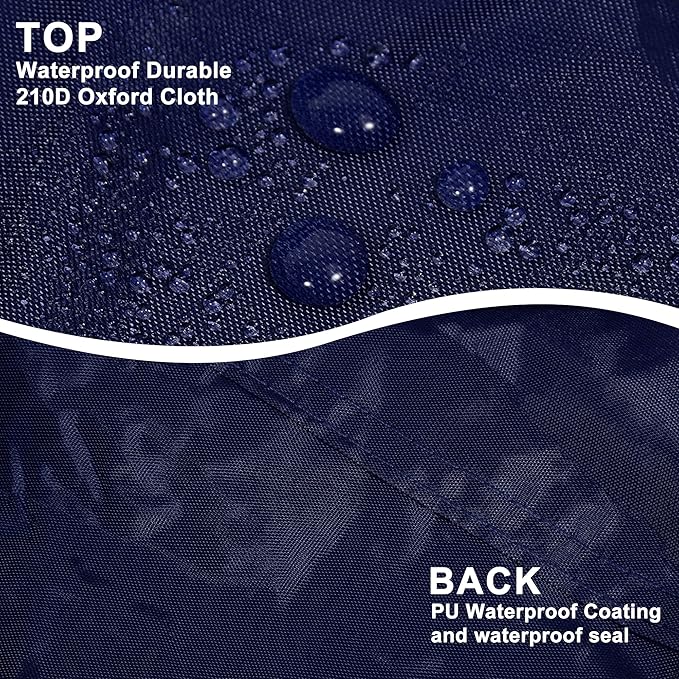X AUTOHAUX SUV Car Cover Cab Cover Fit for Jeep Wrangler JK JL Hardtop 2 Door 2007-2021 Outdoor Sun Dust Wind Snow Protection 210D Oxford with Driver Door Zipper Navy Blue