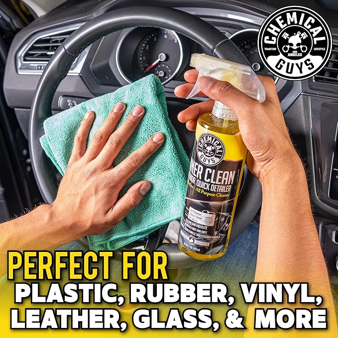 Chemical Guys SPI_663_1602 InnerClean Interior Quick Detailer and Protectant, Pineapple Scent, Safe for Cars, Trucks, SUVs, Jeeps, Motorcycles, RVs & More, 16 fl oz, 2 Pack
