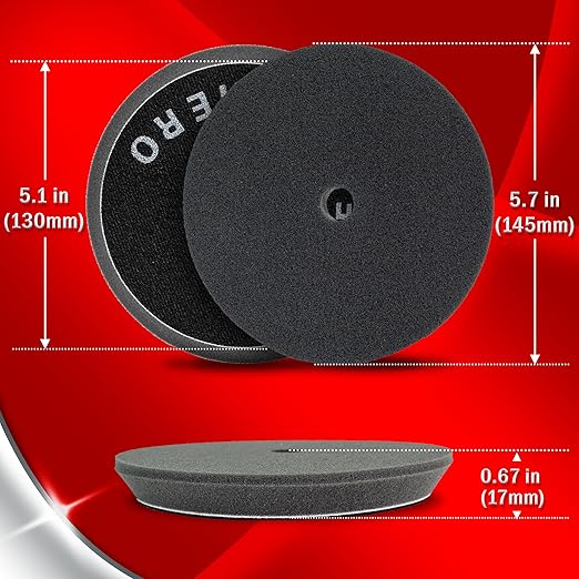 3pcs Polishing Pads for Orbital Sander, Orbital Buffing Pads Hook and Loop Foam Buffer Pad Set for Cutting, Compounding, Polishing and Waxing (5 inch) Almohadillas de pulido para lijadora Orbital