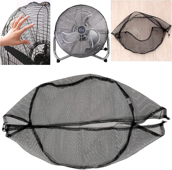 Net Mesh Cover for 12 Inch Floor Fan ,12" Dustproof Fan Mesh Cover,Children Finger Safety Protection Fan Covers for 12 in Commercial Floor Fan for for Bedroom,Garage,Basement,Work Shop,1 Pack