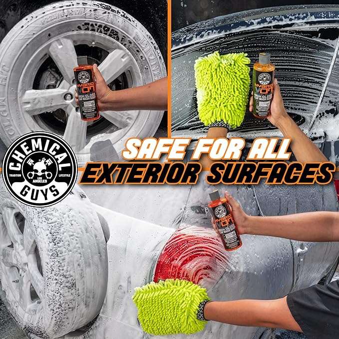 Chemical Guys CWS_808_16 Hybrid Foaming High Gloss Car Wash Soap (Works with Foam Cannons, Foam Guns or Bucket Washes) Safe for Cars, Trucks, Motorcycles, RVs & More, 16 fl oz, Orange Scent