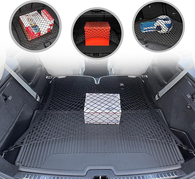 Floor Style Trunk Mesh Cargo Net for Volvo XC90 2015-2026 - Car Accessories - Premium Trunk Organizer and Storage - Cargo Net for SUV- Vehicle Carrier Organizer for Volvo XC 90