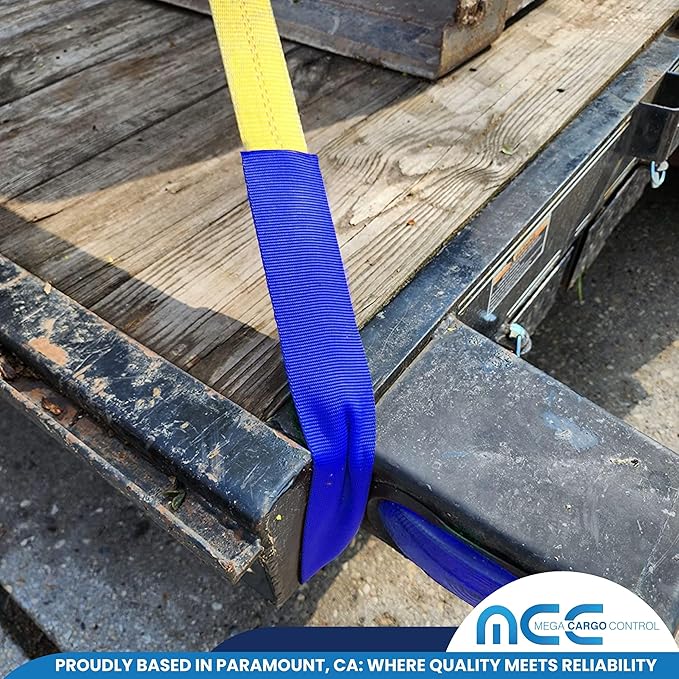 Mega Cargo Control 2 Pack Blue, 24" Sliding Sleeve Protectors for 2 inch Webbing Tow Straps, Winch Tie Downs, Cargo Hauling