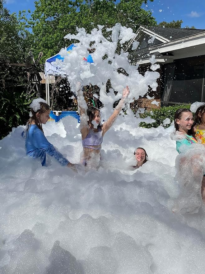 The Most Reliable and robust foam party solution - Up to 700 Gallons or 12 Rounds of bubble party fun - Compatible with ALL Foam Machines & Generators