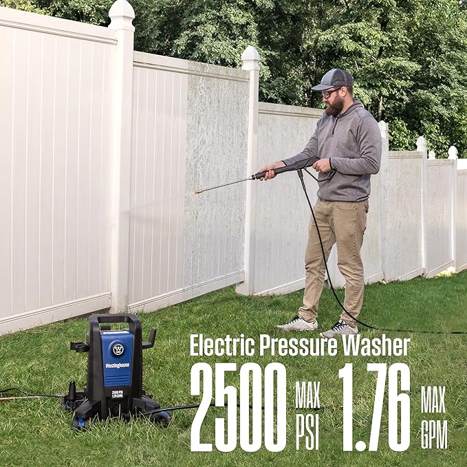 Westinghouse ePX3500 Electric Pressure Washer (2500 PSI) and Oxy Solve House and Siding Pressure Washer Cleaner (1 Gal.)