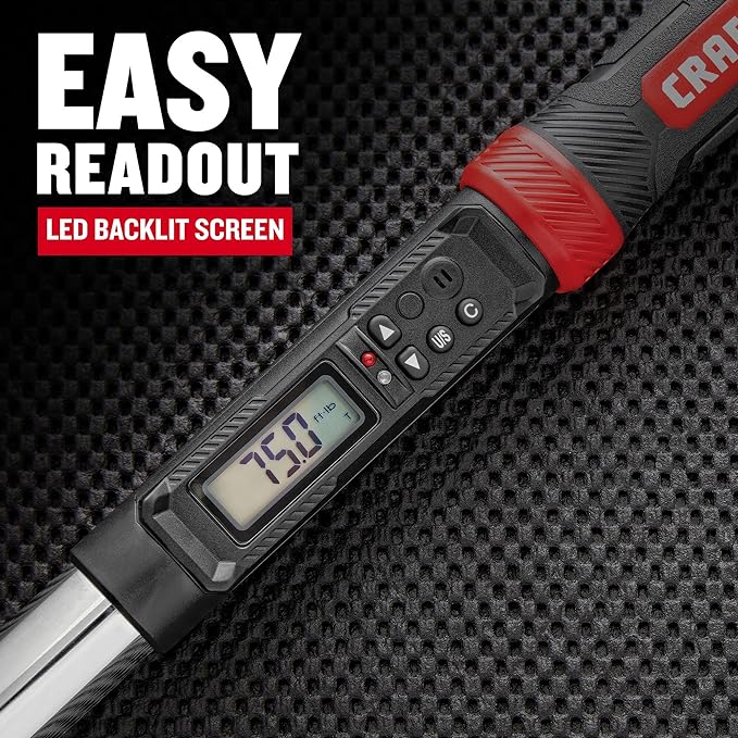 CRAFTSMAN Digital Torque Wrench, SAE, 1/2-Inch, 50-250 FT-LB, (CMMT99436)