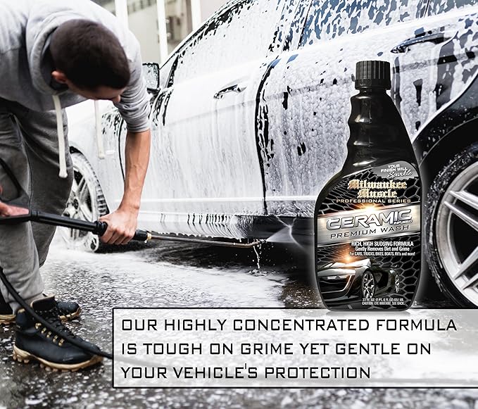 Car Wash - 22 Fl Oz - Professional Ceramic Car Wash Soap - Car Cleaner for Cars, Motorcycles Boats - Ceramic Coating for Cars