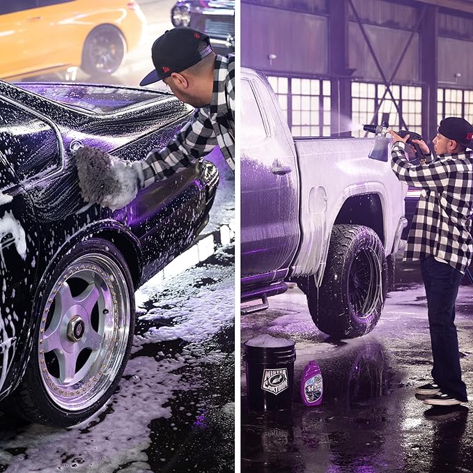 Turtle Wax X Mister Cartoon 54253 Slick Foam Wash and Wax, Clean and Protect in One Step, pH Neutral Formula, High Shine Finish, Safe for Cars, Trucks, SUVs, RVs, Motorcycles and More, 48 oz.