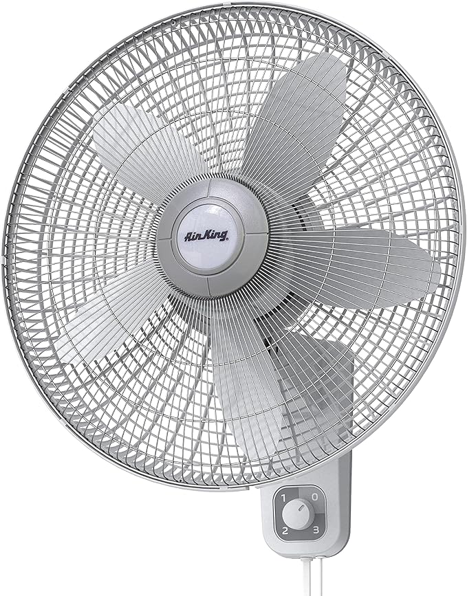 Air King 9018 Commercial Grade Oscillating Wall Mount Fan, 18-Inch , White