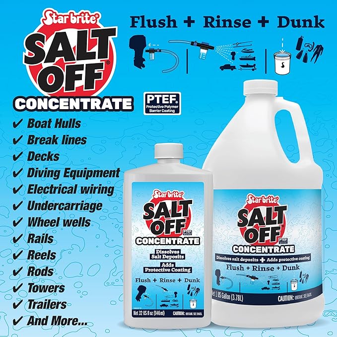 STAR BRITE Salt Off Concentrate - Ultimate Salt Remover Wash & Marine Engine Flush for Boats,Vehicles,Trailers,and More - 128 OZ Gallon (093900N),(Pack of 2)