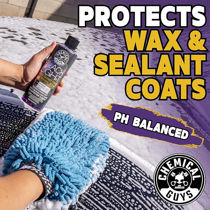 Chemical Guys CWS619 Black Light Foaming Car Wash Soap (Works with Foam Cannons, Foam Guns or Bucket Washes) Safe for Cars, Trucks, Motorcycles, RVs & More, 128 fl oz (1 Gallon), Black Cherry Scent
