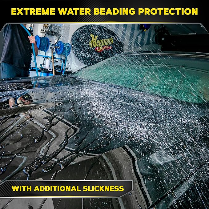 Meguiar's Hybrid Ceramic Liquid Wax, Shield Your Paint with a Residue-Free Liquid Car Wax with Advanced SiO2 Hybrid Technology and Long-Lasting Water-Beading Protection, 16 Oz Bottle