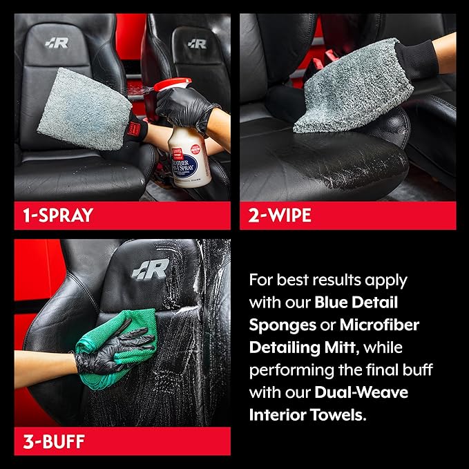 Griot's Garage Leather 3-in-1 Spray, Cleaner and Conditioner for Leather and Vinyl, Car Seats and Vehicle Interior, Truck, RV, Boats, and Home, 10964, 1 Gallon