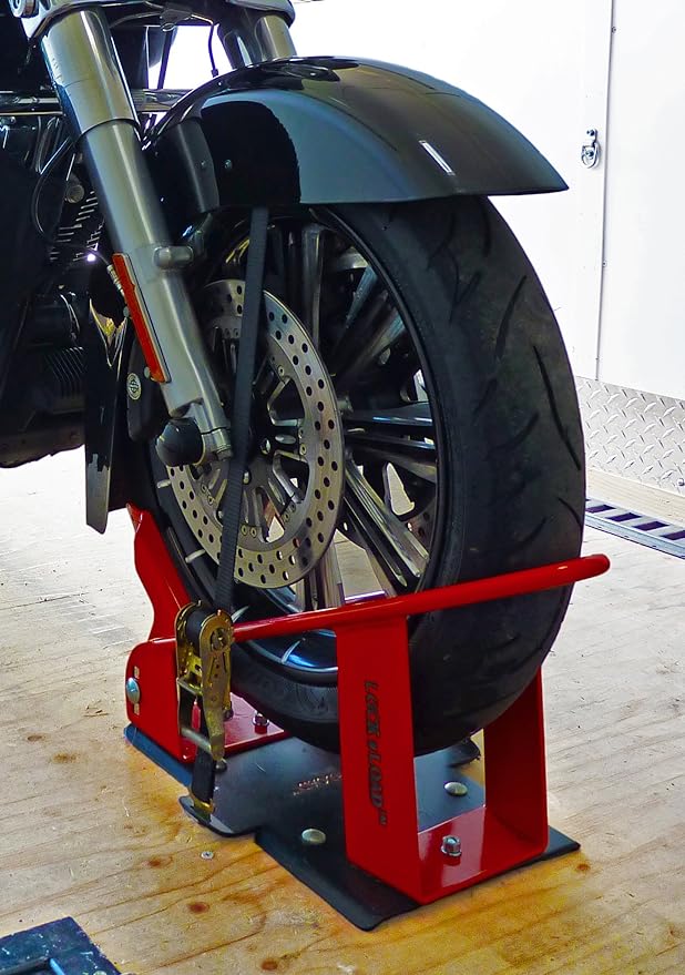 Lock 'N Load (BK100) Orange/Black Deluxe Motorcycle Wheel Chock