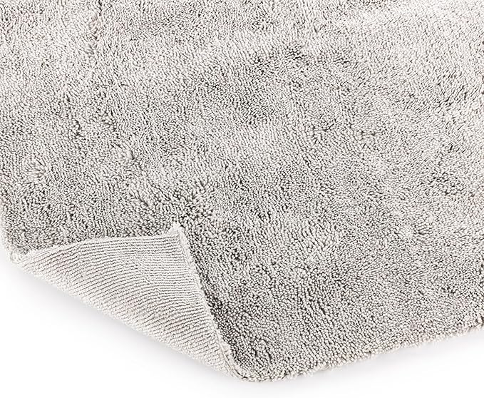 The Rag Company - Creature Edgeless Auto Detailing Towels; Professional 70/30 Blend, Dual-Pile Plush Microfiber, Buffing & Polishing, 420gsm - 16in x 16in - Ice Grey - 10-Pack
