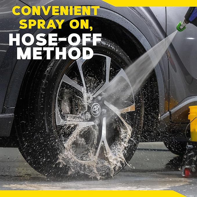 Meguiar's Hot Rims Foaming Wheel & Tire Cleaner - Combines a Wheel and Tire Cleaner in One Product that Quickly Powers through Brake Dust and Grime on OEM Clear Coated Wheels, 20 Oz Foam