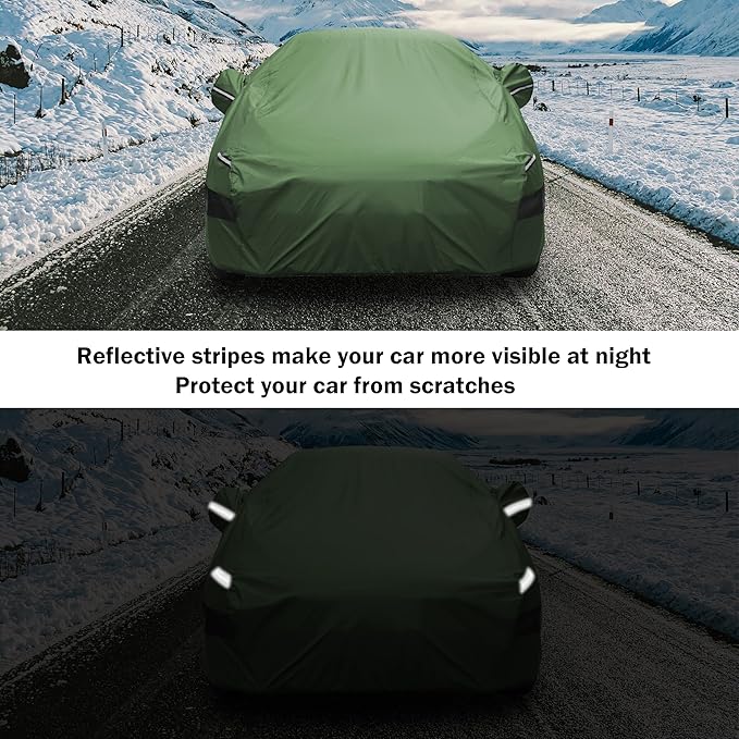 Heavy Duty Outdoor Car Cover Intended for 1983-2026 Chevrolet Corvette,Waterproof All Weather for Automobiles, Outdoor Full Cover Rain Sun UV Protection with Zipper Cotton