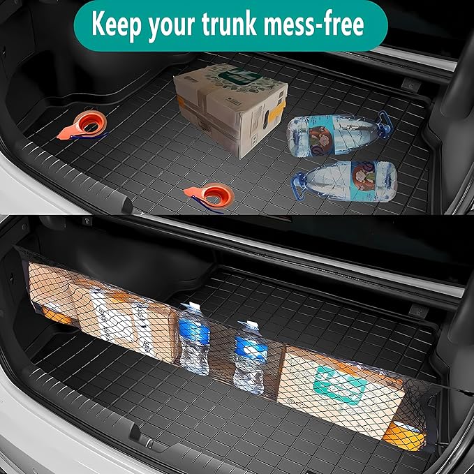 Black Polyester Hook Cargo Net for 2015-2025 2026 Nissan Murano SUV Trunk