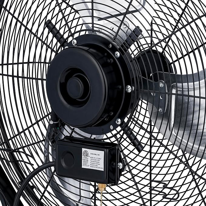 NewAir 18” High Velocity Wall Mounted Fan | Industrial Grade with 3,000 CFM Airflow, 3 Speeds and Heavy-Duty Metal Blades | Fan for Bedroom Garage, Gym & Home Use