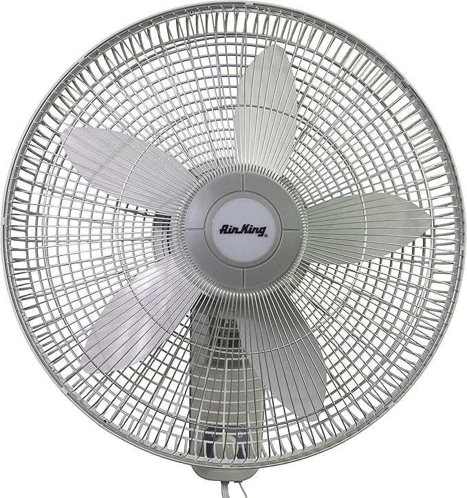 Air King 9018 Commercial Grade Oscillating Wall Mount Fan, 18-Inch , White