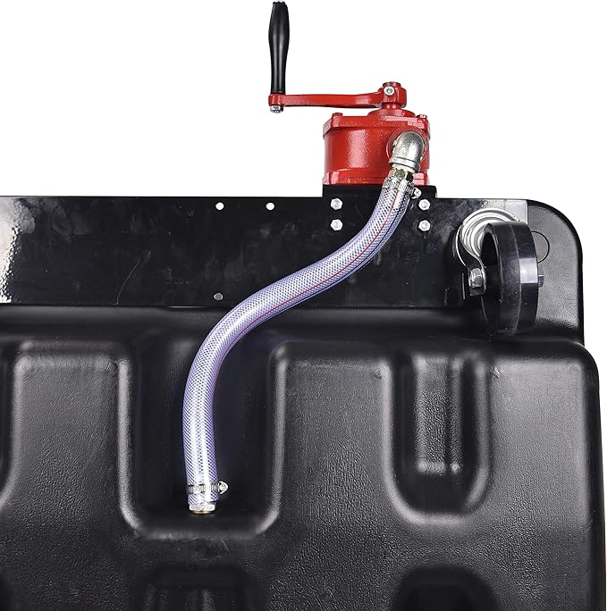 A047 17 Gallon Oil Drain Pan Caddy, Low Profile Portable Waste Oil Change Pan for Truck, Car, with 8 Feet Evacuation Hose