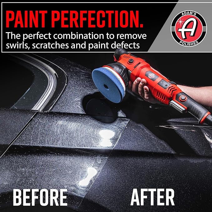 Adam's Polishes SK Pro 15mm Car Polisher - Professional Buffer Polisher For Car Detailing | Use W/Car Polish, Polishing Compound, or Car Scratch Remover | Car Wash Clay Bar Ceramic Coating