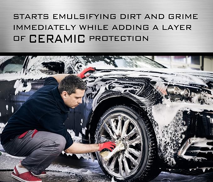 Car Shampoo - 50 Fl Oz - Professional Ceramic Car Wash Soap for Auto, Cars, Motorcycles, RV's and Boats - pH Neutral Formula - Rejuvenates Paint and Ceramic Coating for Cars
