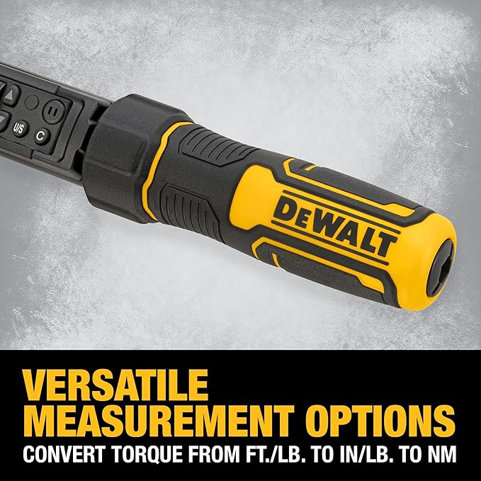 DEWALT Digital Torque Wrench, 3/8 inch Drive, 20-100 FT-LB, with Storage Case (DWMT17061)