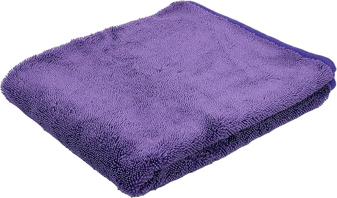 Maxshine Universal 3-Piece Purple 600GSM Microfiber Drying Towels – Single Twisted Loop, Ultra-Absorbent Plush Towels for Car Wash & Drying – Streak-Free Detailing Cloths (16" x 16")