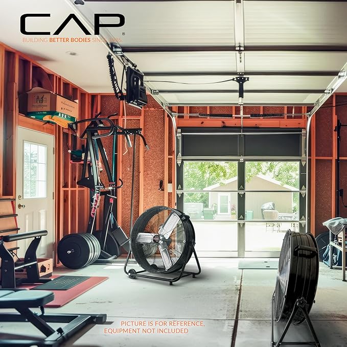 CAP Barbell 30'' High Velocity Heavy Duty Floor Fan – Ultimate Cooling Power for Gyms & Homes