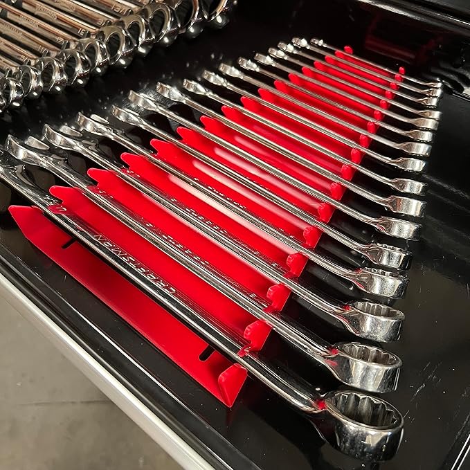 MLTOOLS 16-Tool Standard Wrench Organizer (Red x 1)