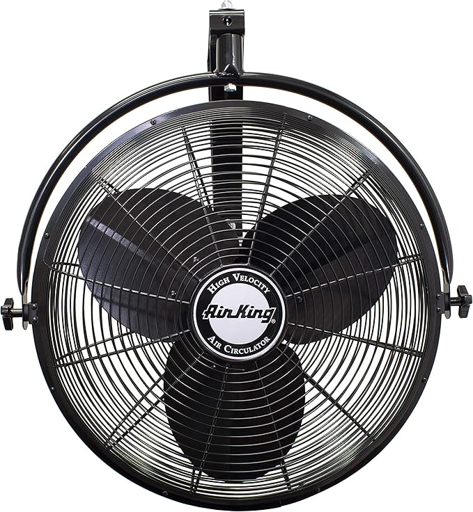 Air King 9020 1/6 HP Industrial Grade Wall Mount Fan, 20-Inch,Black
