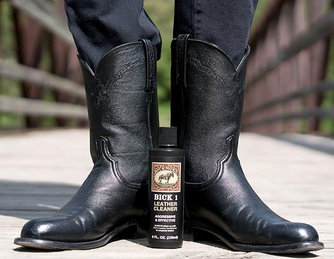 Bick 1 Leather Cleaner & Bick 4 Leather Conditioner - Will Not Darken Leather - Safe For All Colors of Leather Apparel, Furniture, Jackets, Shoes, Auto Interiors, Bags & Accessories