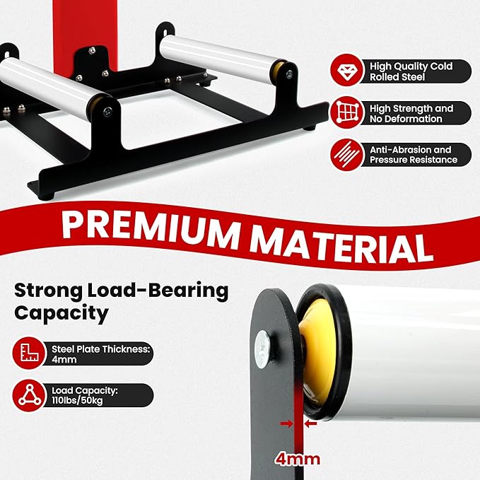 360° Rolling Wheel Detailing Stand, Heavy Duty Wheel Cleaning Stand for Wheel Tire Rim Cleaning Ceramic Coating, Red