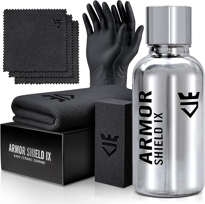 AvalonKing Armor Shield IX – DIY Ceramic Coating for Cars – High-Performance 82% Active Content for Deep Gloss & Long-Lasting Protection – Weatherproof Multi-Surface Car Ceramic Coating Kit – 30ml