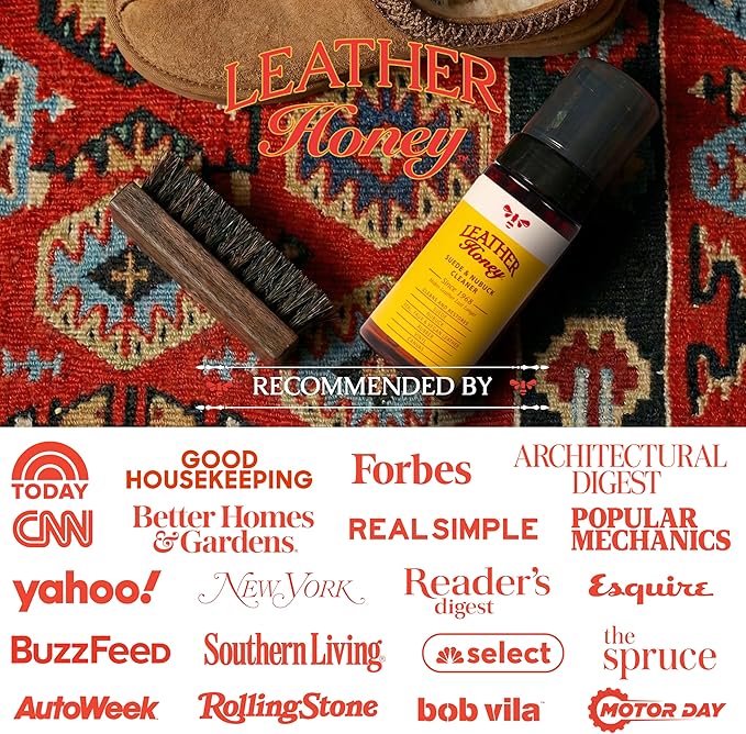 Leather Honey Suede Cleaner: Non-Toxic Suede & Nubuck Care, Made in the USA Since 1968. Clean and Restore Suede & Nubuck Shoes, Boots, Jackets, Uggs, Bags, Purses and More. Safe for Any Color & White
