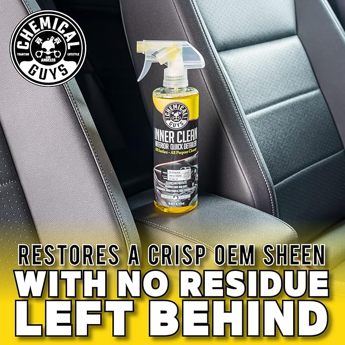 Chemical Guys SPI_663_1602 InnerClean Interior Quick Detailer and Protectant, Pineapple Scent, Safe for Cars, Trucks, SUVs, Jeeps, Motorcycles, RVs & More, 16 fl oz, 2 Pack