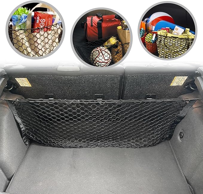 Trunk Envelope Style Cargo Net for Ford Focus Hatchback 2012 2013 2014 2015 2016 2017 2018 Black