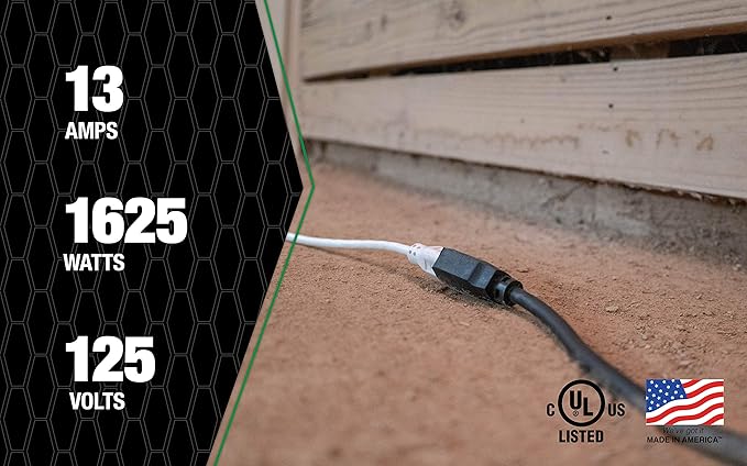 Southwire AGRIPRO Medium Duty Extension Cord, 100Ft, 14 Gauge, 3 Conductor, Farm/Workshop Cord, SJTOW, Black, 64816301