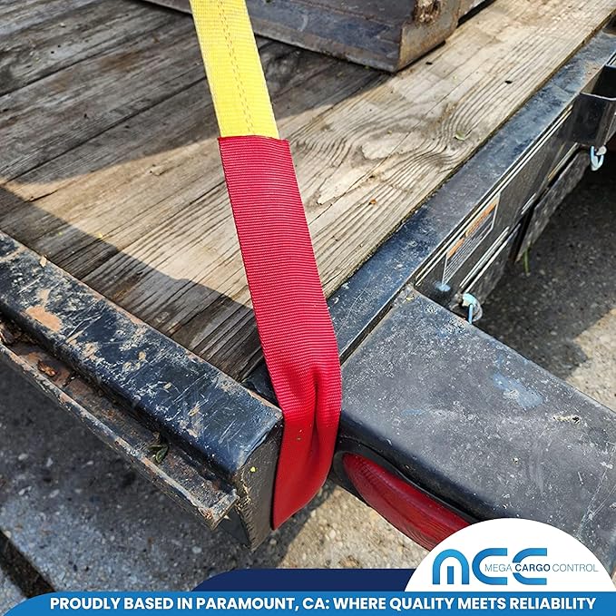 Mega Cargo Control 10 Pack Red, 24" Sliding Sleeve Protectors for 2 inch Webbing Tow Straps, Winch Tie Downs, Cargo Hauling