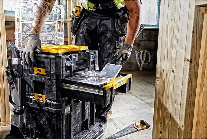 DEWALT DWST1-70705 T-Stak III Tool Storage Box with Drawer, Yellow/Black, 17.6 cm*44.0 cm*31.4 cm