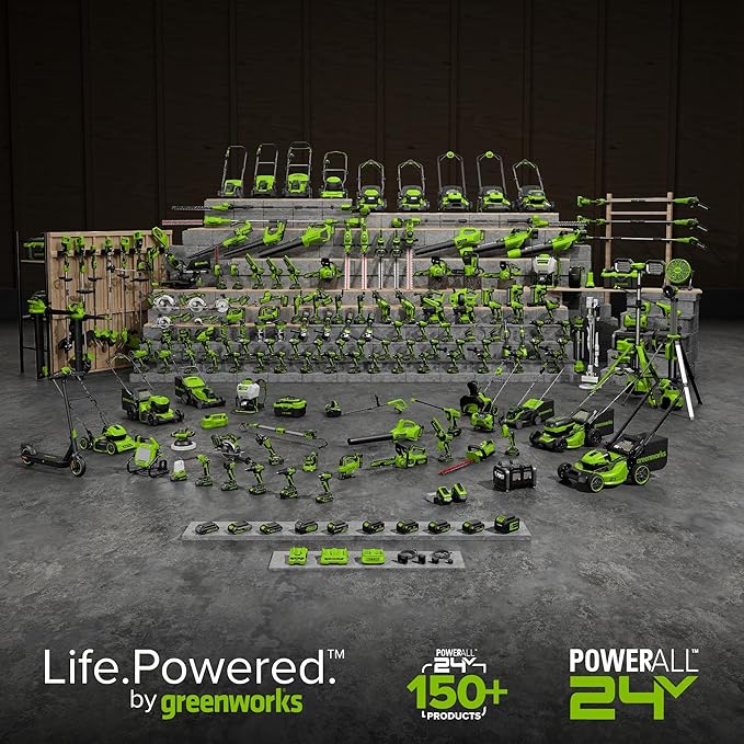 Greenworks 24V Cordless Car Jack Kit, 3 Ton Max Loading For Vehicle Weigh Hydraulic Jack with 2Ah Battery and Charger