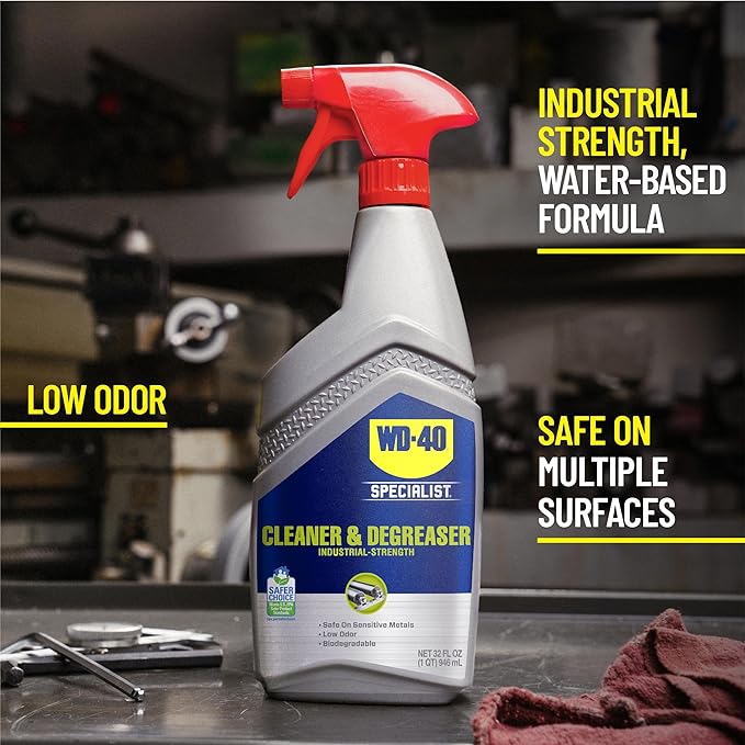 WD-40 Specialist Cleaner & Degreaser, Multi-Surface Cleaning Solution, Great for cleaning grills and grill parts, 32 OZ [Non-Aerosol Trigger] (Pack of 2)