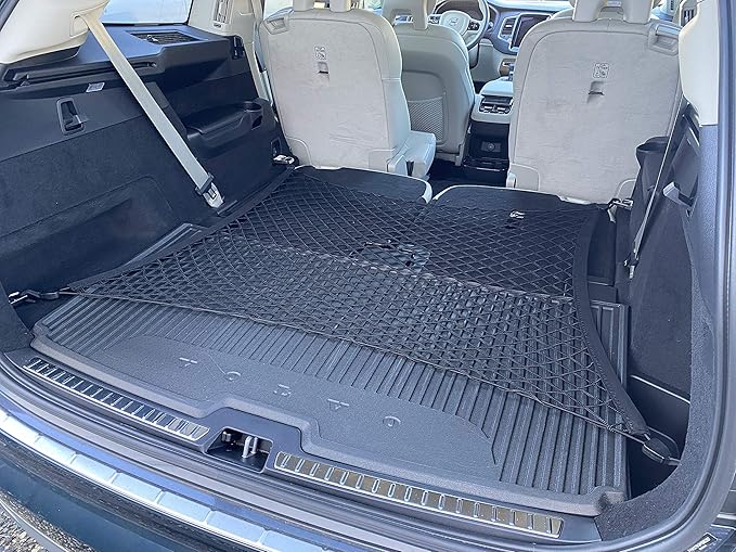 Floor Style Trunk Mesh Cargo Net for Volvo XC90 2015-2026 - Car Accessories - Premium Trunk Organizer and Storage - Cargo Net for SUV- Vehicle Carrier Organizer for Volvo XC 90