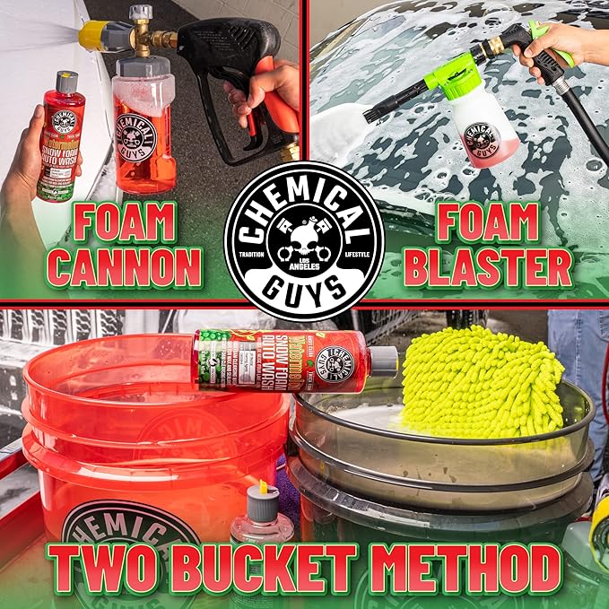 Chemical Guys CWS20816 Watermelon Snow Foam Car Wash Soap, (Works with Foam Cannons or Bucket Washes) Safe for Cars, Trucks, Motorcycles, RVs & More, 16 fl oz, Watermelon Scent
