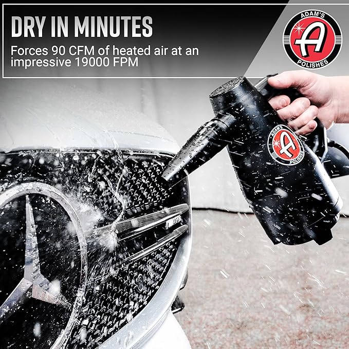 Adam's Polishes Mini Air Cannon - Handheld High Powered Filtered Car Wash Dryer Blower| Dry Before Car Cleaning, Car Detailing, Car Wax, or Ceramic Coating | Auto Tool Kit Gift Boat RV Motorcycle