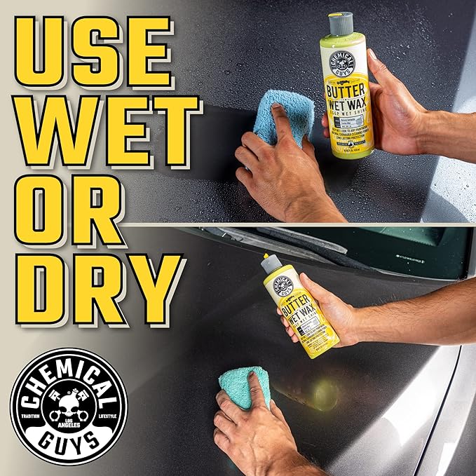 Chemical Guys WAC_201 Butter Wet Wax, Deep Wet Shine for Cars, Trucks, SUVs, RVs & More, 128 fl oz (1 Gallon) Banana Scent