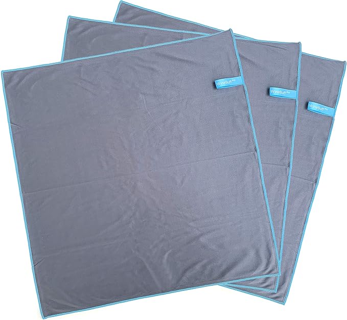 WineBuff Pro Microfiber Polishing Towel | Perfect for Wine Glasses, Kitchenware and More | Leaves Glass and Stainless Steel Spotless, 3 Pack