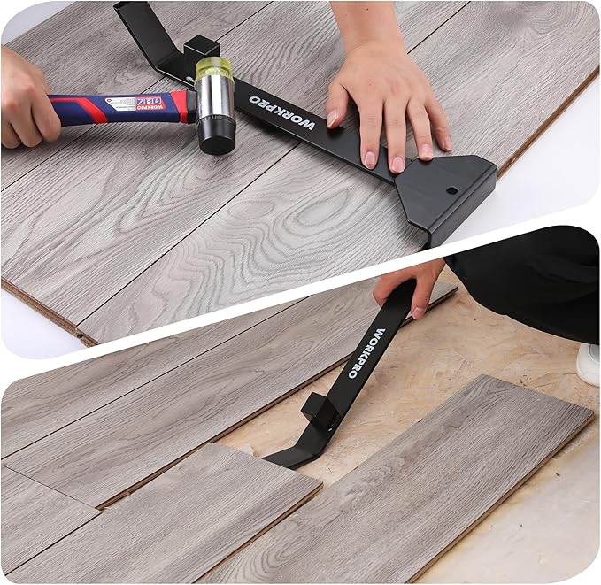 WORKPRO 17＂ Heavy Duty Pull and Pry Bar, Professional Pull Bar Flooring Tool for Wood Floor, Vinyl Plank, LVP, LVT and Floating Floor Installation